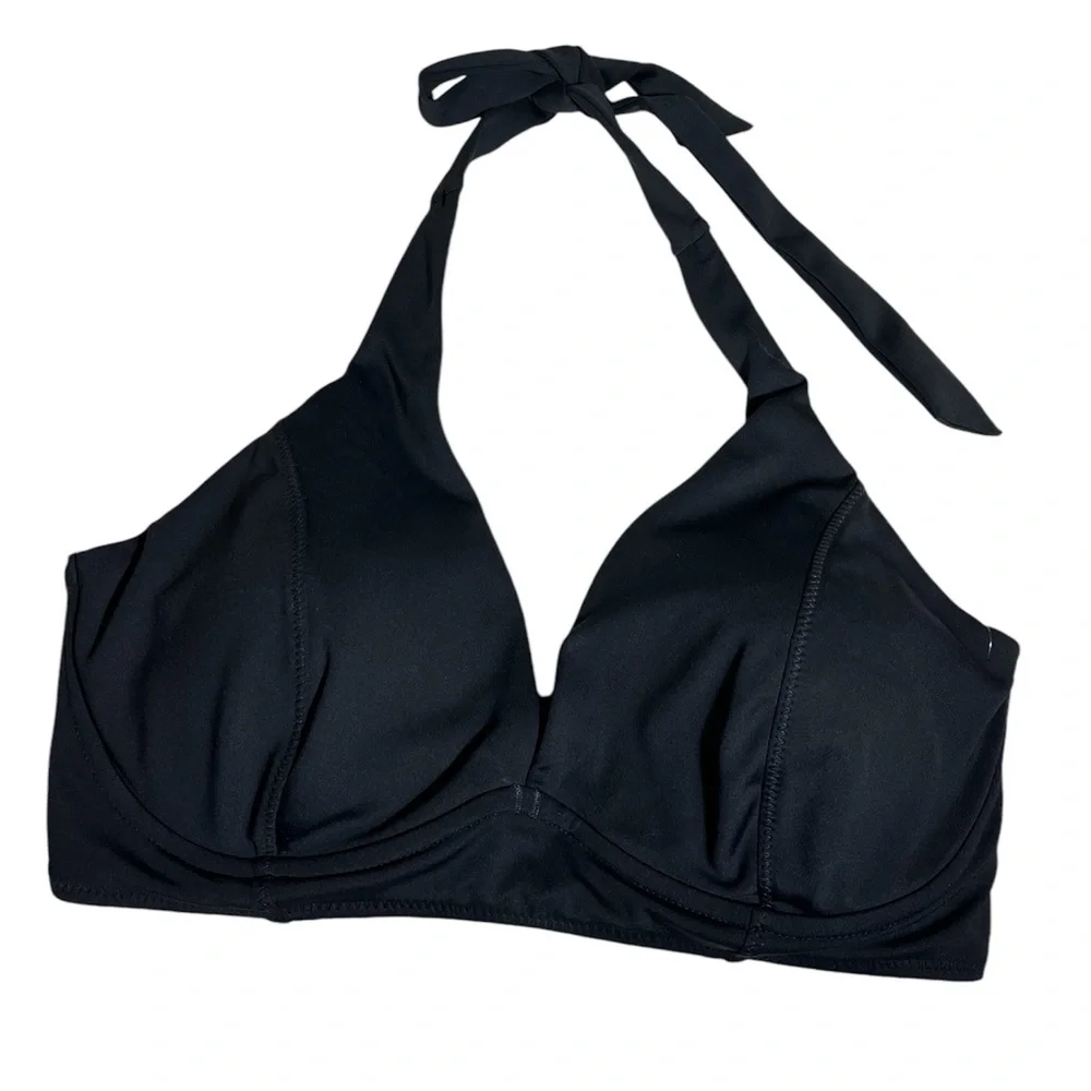 ATHLETA Swim‎ Black Bikini Top Sz 38D/DD
